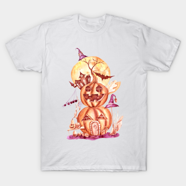 Halloween pumpkin house T-shirt