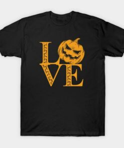 Halloween pumpkin love t shirt 1