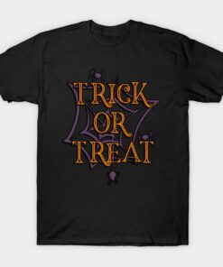 Halloween spider trick or treat t shirt 1