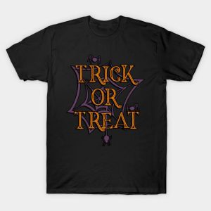 Halloween spider trick or treat t shirt 1