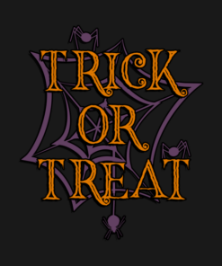 Halloween spider trick or treat t shirt 2