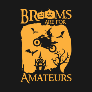 Halloween twitch motorcycle brooms are for amateurs t shirt 2