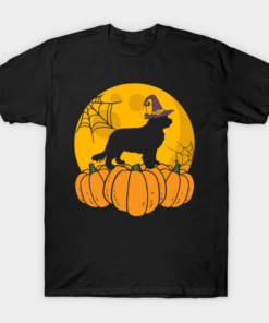 Halloweens Day Newfoundland Dog pumpkin T shirt 1