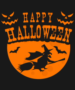 Happy Halloween Bat flying witch T shirt 2