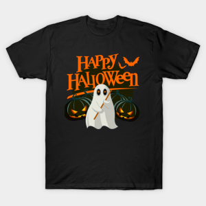 Happy Halloween Boo and Pumpkins cute T-shirt