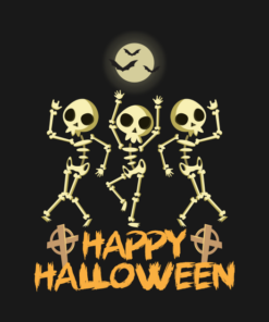 Happy Halloween Skeleton T shirt 2