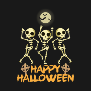 Happy Halloween Skeleton T shirt 2