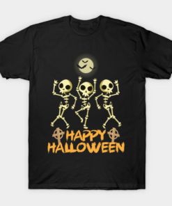 Happy Halloween Skeletons T shirt 1