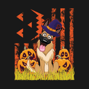 Happy Halloween US Flag King Shepherd witch pumpkins T shirt 2