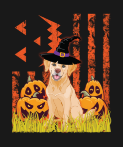 Happy Halloween US Flag Labrador Dog witch pumpkins T-shirt 1 Happy Halloween US Flag Labrador Dog witch pumpkins T shirt 2