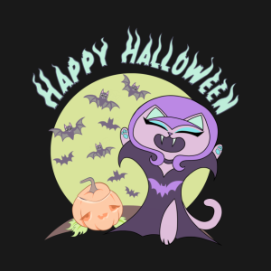 Happy Halloween Witch cat T shirt 2