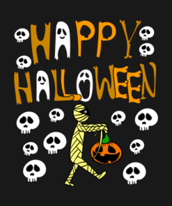 Happy Halloween mummy skulls T-shirt 1 Happy Halloween mummy skulls T shirt 2