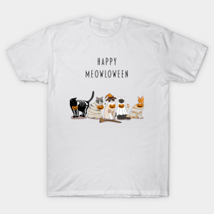 Happy Meowloween Cats T-Shirt