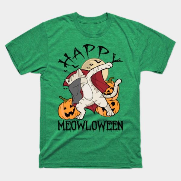 Happy Meowloween Dabbing Halloween T-Shirt