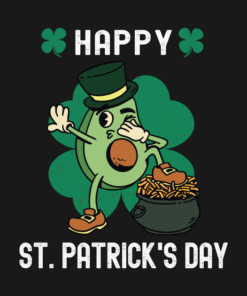 Happy St Patricks Day Dabbing Avocado T Shirt 2