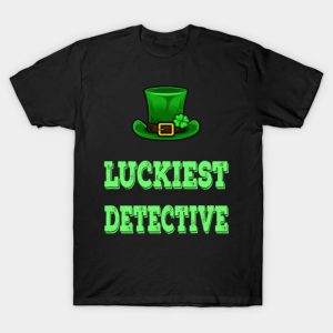 Happy St. Patrick’s Day Leprechaun hat luckiest detective funny 2023 T-shirt