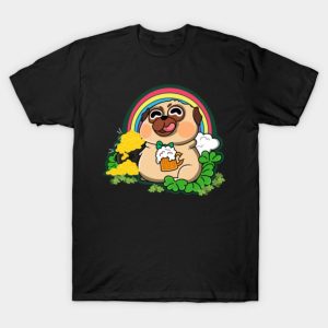 Happy St. Patrick’s Day Pug cute beer funny 2023 T-shirt