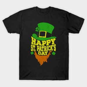 Happy St Patricks Day Shamrock Beard Irish Shirt