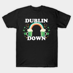 Happy St. Patrick’s Day dublin down rainbow beer funny 2023 T-shirt