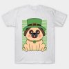 Happy St. Patrick’s Day pug dog lucky Shamrock funny 2023 T-shirt