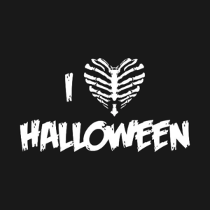 Heart I love Halloween T shirt 2