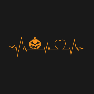 Heartbeat Pumpkin Halloween T-shirt