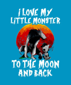 I love my little monster to the moon and back Halloween T shirt 2