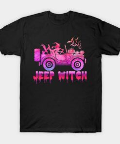 Jeep Witch Pumpkin bats Halloween t shirt 1