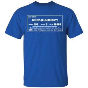 Light Armor Boobs Legendary Armor 999 Weight 9 Value 99999 T Shirts Hoodies Long Sleeve 12