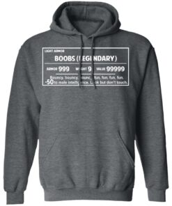 Light Armor Boobs Legendary Armor 999 Weight 9 Value 99999 T Shirts Hoodies Long Sleeve 8