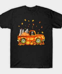 Llama Pumpkin Car Autumne Halloween T Shirt 1