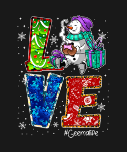 Love Geema Life Snowman Leopard Thanksgiving geemalife T Shirt 2