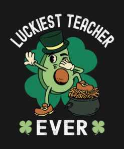 Luckiest Teacher Ever, St Patricks Day Avocado T-Shirt 1 Luckiest Teacher Ever St Patricks Day Avocado T Shirt 2