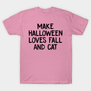 Make Halloween loves fall and cat funny T-shirt