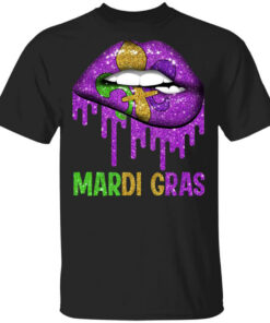 Mardi Gras Lip Biting T Shirts Hoodies Long Sleeve 1