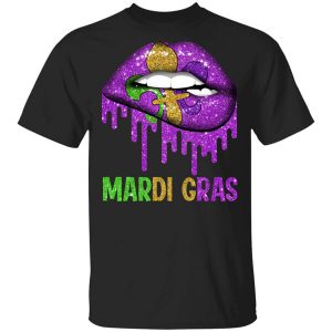 Mardi Gras Lip Biting T-Shirts, Hoodies, Long Sleeve