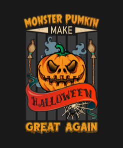 Monster Pumpkin make Halloween great again t-shirt 1 Monster Pumpkin make Halloween great again t shirt 2