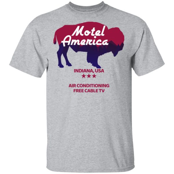 Motel America Indiana USA Air Conditioning Free Cable TV T-Shirts, Hoodies, Long Sleeve