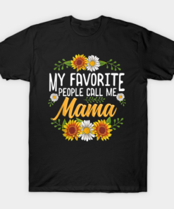 My Favorite People Call Me Mama Thanksgiving T Shirt 1