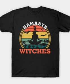 Namaste Witches Yoga vintage Halloween T shirt 1