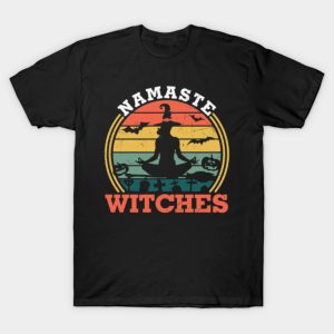 Namaste Witches Yoga vintage Halloween T-shirt