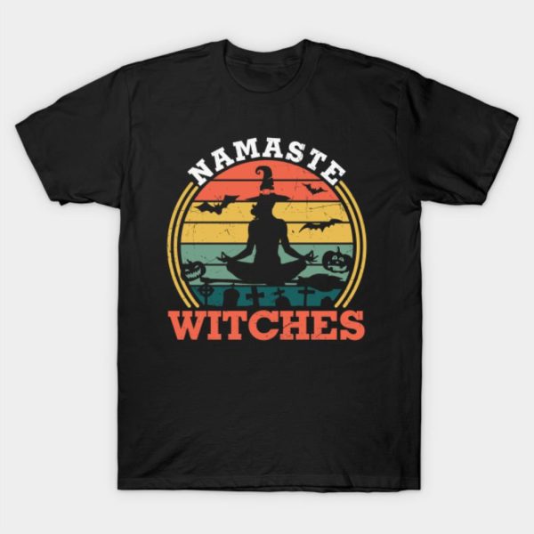 Namaste Witches Yoga vintage Halloween T-shirt