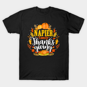 Napier Family Thanksgiving Turkey Pumpkin T-Shirt