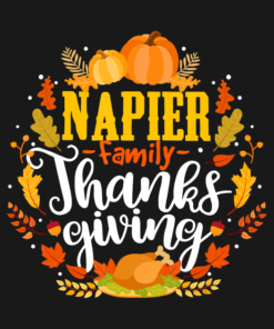 Napier Family Thanksgiving Turkey Pumpkin T-Shirt 1 Napier Family Thanksgiving Turkey Pumpkin T Shirt 2