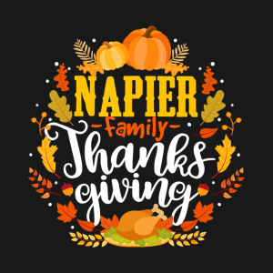 Napier Family Thanksgiving Turkey Pumpkin T Shirt 2