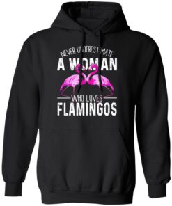 Never Underestimate A Woman Who Loves Flamingos T Shirts Hoodies Long Sleeve 6