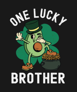 One Lucky Brother St Patricks Day Avocado T Shirt 2