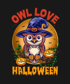 Owl Love Halloween T Shirt 2