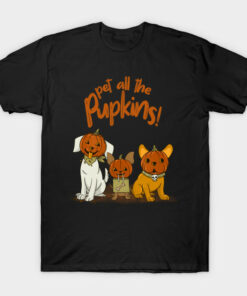 Pet all the Pupkins Halloween T shirt 1