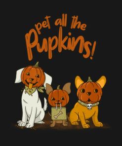 Pet all the Pupkins Halloween T shirt 2